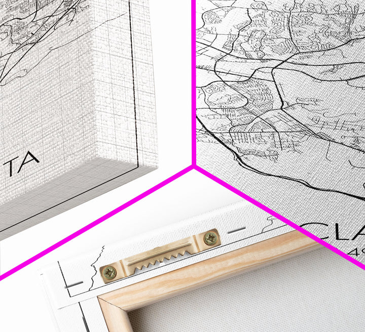 Santa Clarita Street Map, California Map, City Map Print, Minimalist Art, Wall Art, Canvas Print, Bedroom Wall Décor, Unique Travel Gifts