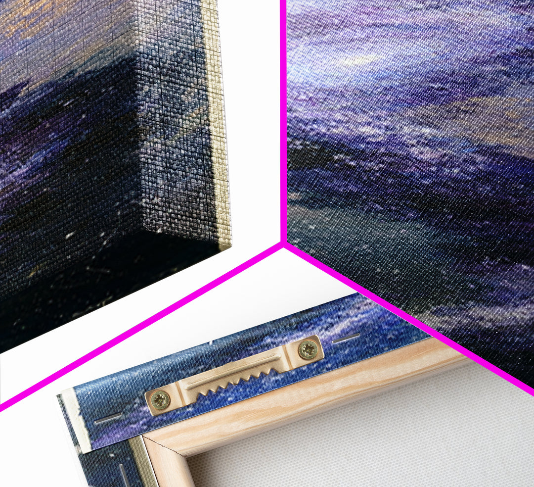 Galaxy Spiral in Jewel Tone Paint Framed Canvas Print, Space Art, Wall Art, Spa Decor, Fine Art, Serenity, Wall Art Prints, SAR-1x3-75
