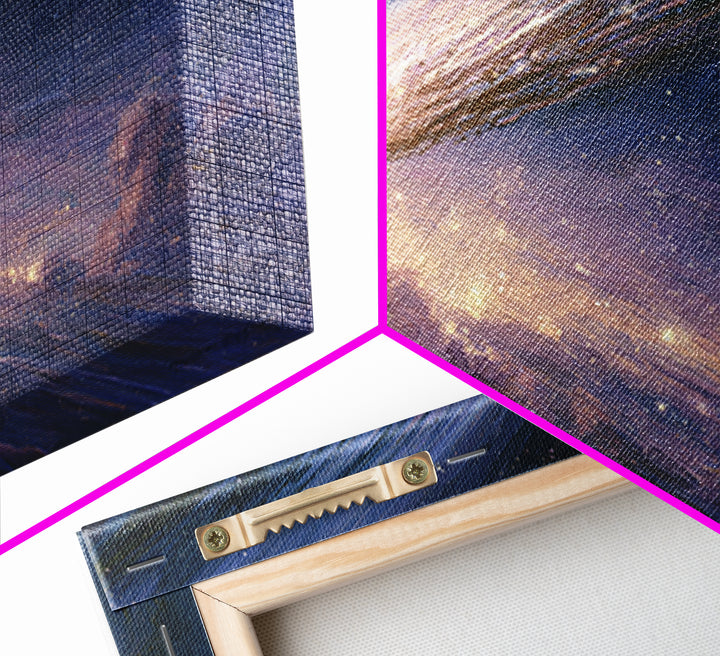 Comet Streaking Through Violet Darkness Canvas Print, Space Art, Poster, Spa Decor, Abstract Art, Serenity, Oil Painting, SAR-2x1-2