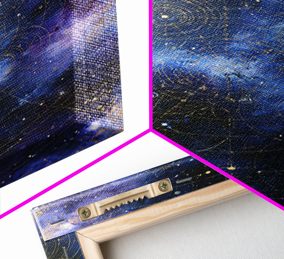 Distant Star Cluster Framed Canvas Print, Space Art, Room Decor, Spa Decor, Serenity, Printable Art, Abstract Wall Art, SAR-2x3-4