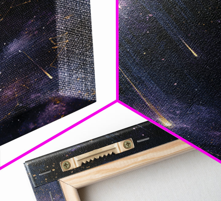 Meteor Shower over Black Sky Canvas Print, Space Art, Living Room Wall Art, Spa Decor, Fine Art, Serenity, Luxury Decor, SAR-2x3-79