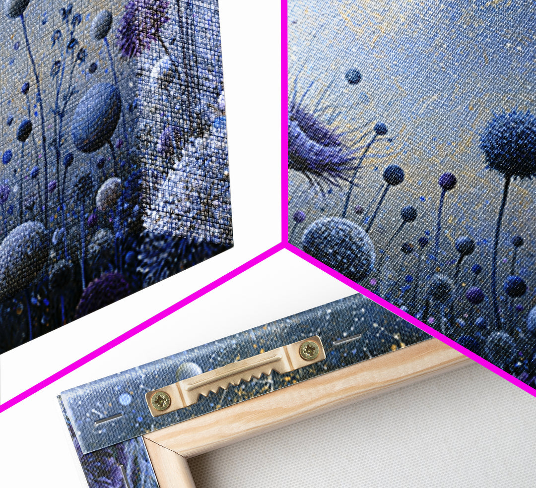 Cosmic Garden with Planets as Flowers Framed Canvas Print, Space Art, Luxury Decor, Spa Decor, Fine Art, Serenity, Room Decor, SAR-3x2-41