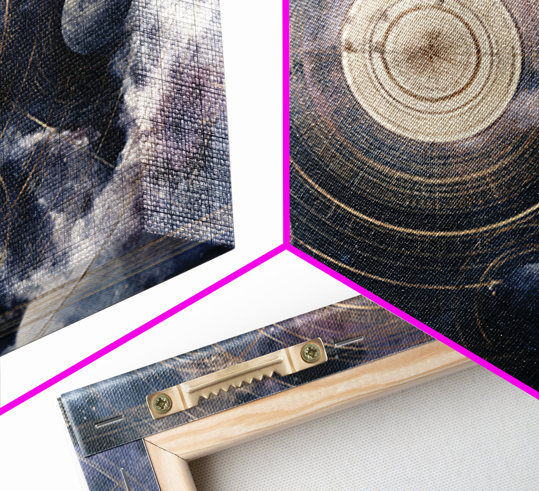 Solar System Arrangement Canvas Print, Space Art, Painting, Spa Decor, Fine Art, Serenity, Canvas Wall Art, Abstract Art, SAR-3x2-56