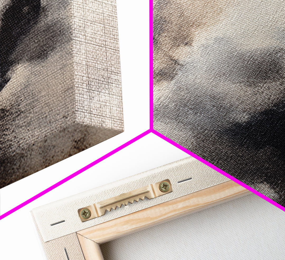 Scandinavian Textile Pattern Framed Canvas Print, Scandinavian Art, Textured Painting, Living Room Decor, Fine Art, Nordic, SCA-1x1-40
