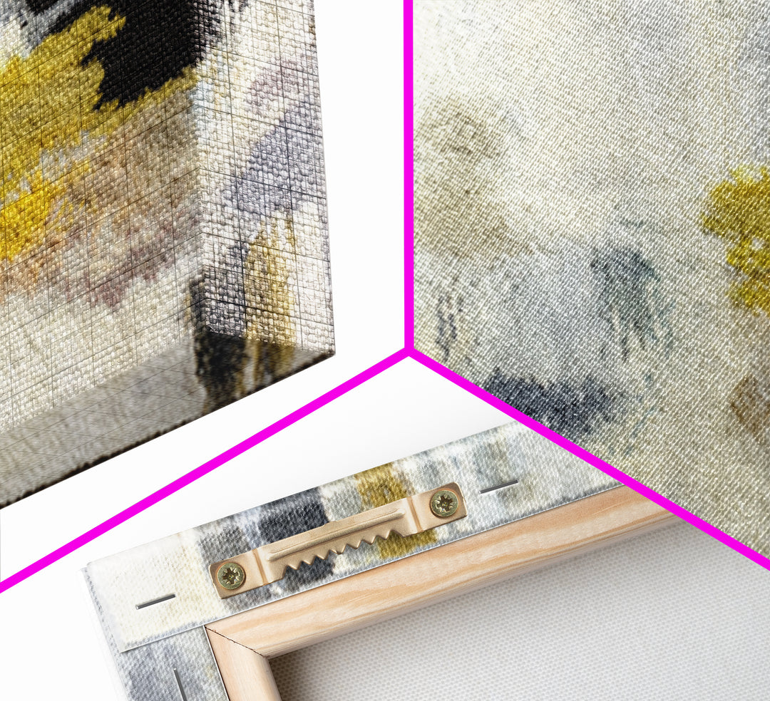 Scandinavian Textile Pattern Framed Canvas Print, Scandinavian Art, Textured Painting, Living Room Decor, Fine Art, Nordic, SCA-2x1-12