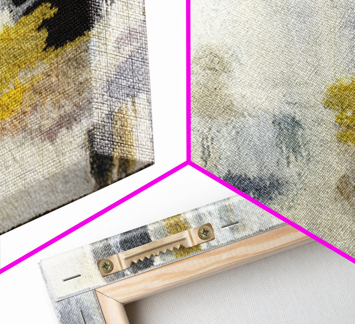 Scandinavian Textile Pattern Framed Canvas Print, Scandinavian Art, Textured Painting, Living Room Decor, Fine Art, Nordic, SCA-2x1-12