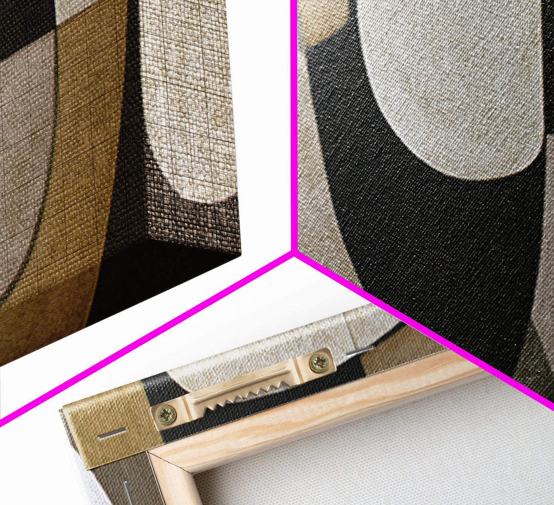 Soft Beige Geometric Abstraction Canvas Print, Scandinavian Art, Farmhouse Decor, Living Room Decor, Abstract Art, Nordic, SCA-2x1-47