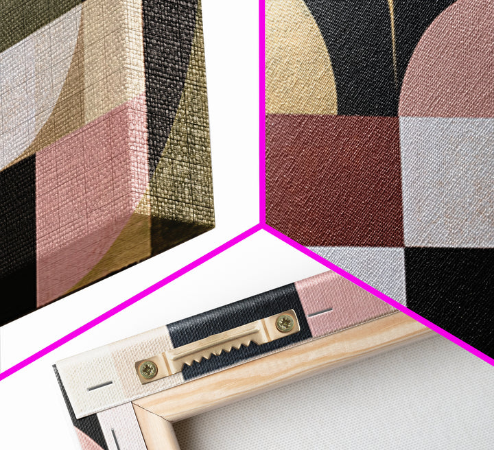 Soft Beige Geometric Abstraction Canvas Print, Scandinavian Art, Modern Art, Living Room Decor, Fine Art, Nordic, SCA-2x1-71