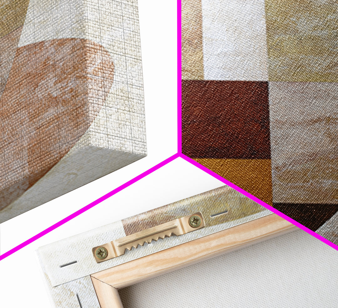 Soft Beige Geometric Abstraction Canvas Print, Scandinavian Art, Boho Wall Art, Living Room Decor, Abstract Art, Nordic, SCA-2x3-35