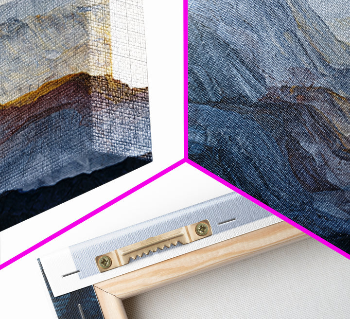 Muted Mountain Layers Framed Canvas Print, Scandinavian Art, Abstract Art, Living Room Decor, Nordic, Abstract Painting, SCA-2x3-64