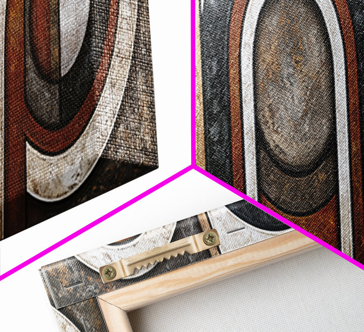 Abstract Arch Shapes Canvas Print, Scandinavian Art, Modern Art, Living Room Decor, Abstract Art, Nordic, Contemporary Art, SCA-3x1-6
