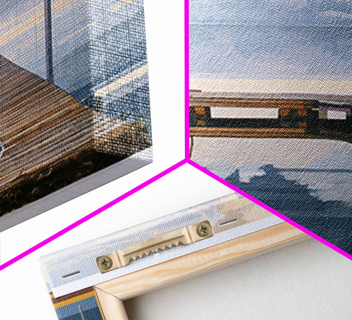 Calm Lake Dock Canvas Print, Scandinavian Art, Wall Art Print, Living Room Decor, Nordic, Fine Art Print, Statement Artwork, SCA-3x2-67