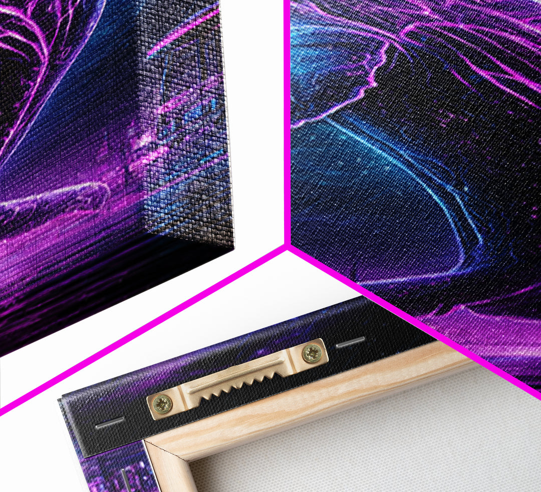 Cosmic Whale Swimming Through Deep Space Canvas Print, Scifi Art, Fantasy Art, Living Room Decor, Fine Art, Orbit, SCI-1x3-100