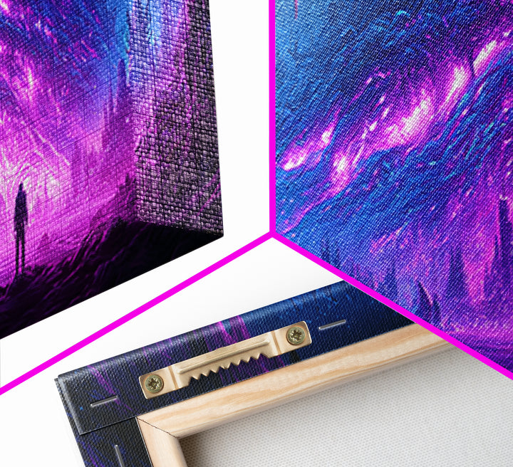 Glowing Alien Artifact Canvas Print, Scifi Art, Gallery Decor, Living Room Decor, Fine Art, Orbit, Wall Art, Home Decor, SCI-3x1-36