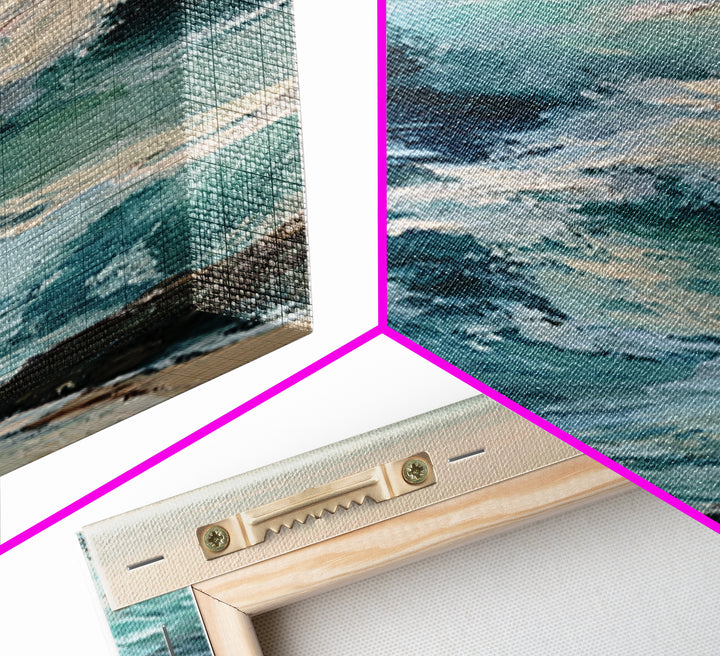 Wild Atlantic Wave Canvas Print, Seascape Art, Abstract Painting, Coastal Decor, Fine Art, Seascape, Room Decor, SEA-1x3-5