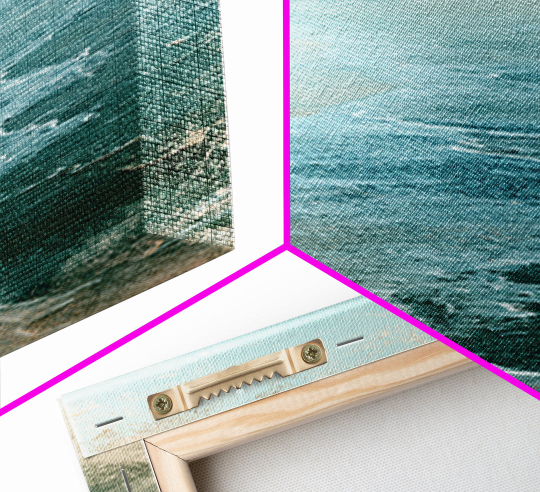 Fishing Boat Silhouette Framed Canvas Print, Seascape Art, Coastal Decor, Fine Art, Seascape, Minimalist Decor, SEA-1x3-74