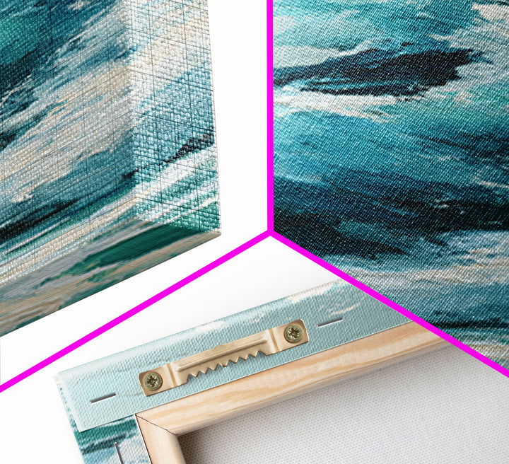 Wild Atlantic Wave Canvas Print, Seascape Art, Luxury Decor, Coastal Decor, Fine Art, Seascape, Oil Painting, Digital Wall Art, SEA-1x3-77