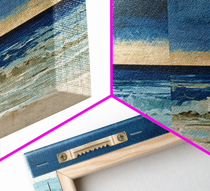 Deep Indigo Night Sea Canvas Print, Seascape Art, Original Art, Coastal Decor, Fine Art, Seascape, Living Room Wall Art, SEA-2x1-89
