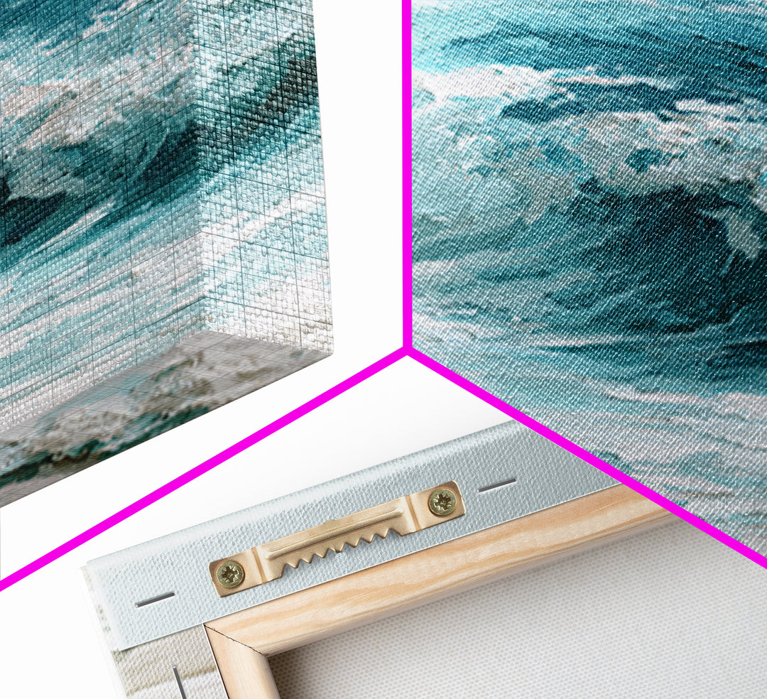 Wild Atlantic Wave Framed Canvas Print, Seascape Art, Wall Art, Coastal Decor, Fine Art, Seascape, Abstract Art, Bedroom Decor, SEA-2x3-25