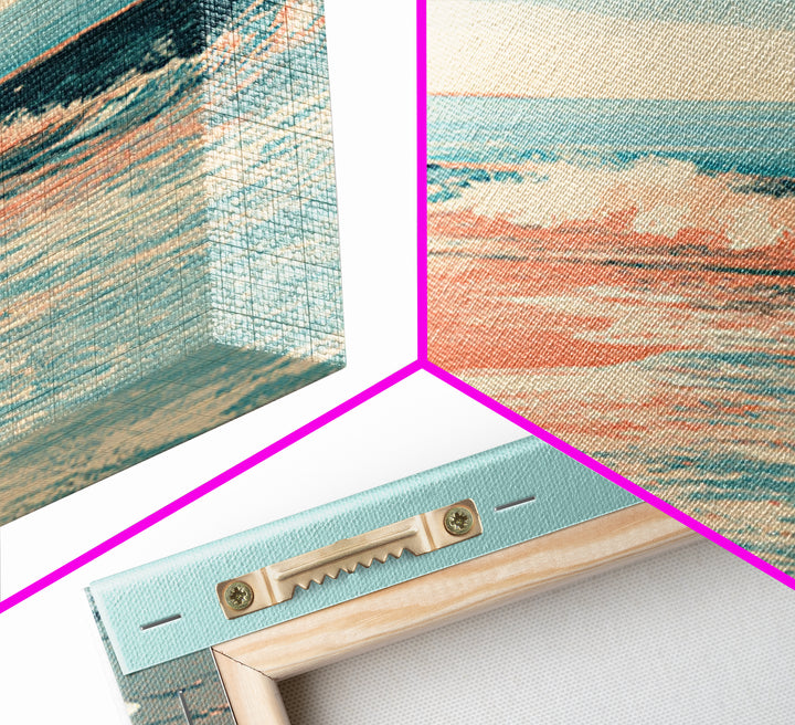 Calm Blue Horizon Framed Canvas Print, Seascape Art, Contemporary Art, Coastal Decor, Fine Art, Seascape, Canvas Wall Art, SEA-2x3-34