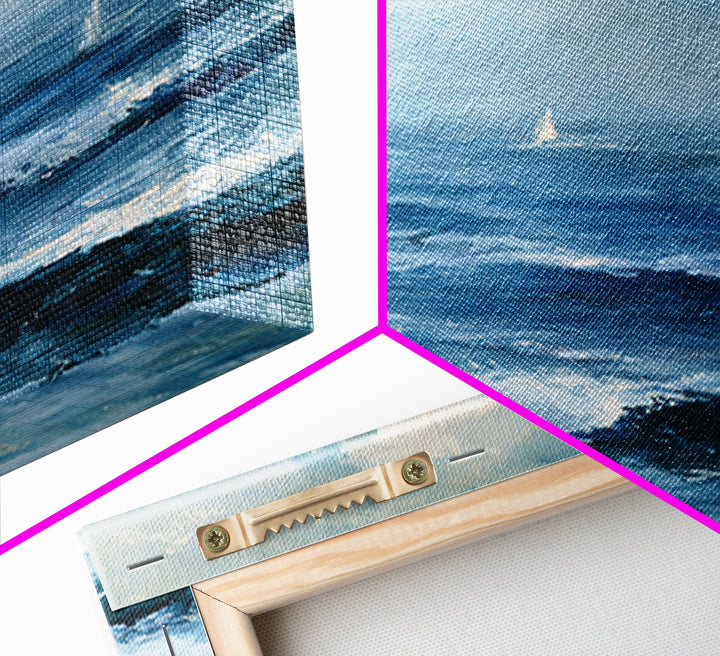 Whitecaps Rolling under Storm Light Canvas Print, Seascape Art, Printable Wall Art, Coastal Decor, Fine Art, Seascape, SEA-2x3-45