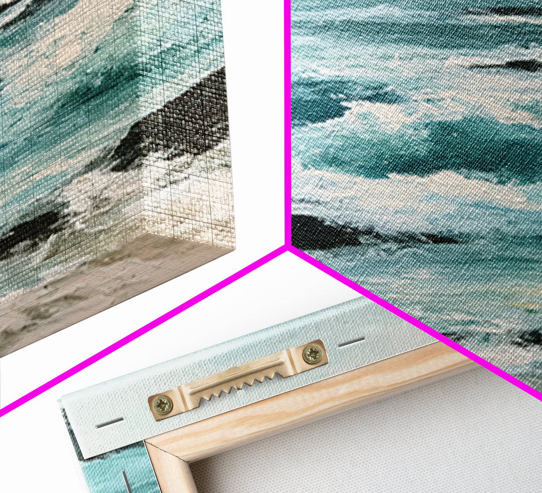 Storm Waves Crashing Canvas Print, Seascape Art, Bedroom Decor, Coastal Decor, Oil Painting, Seascape, Coastal Wall Art, SEA-2x3-57