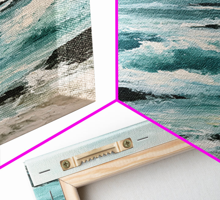 Storm Waves Crashing Canvas Print, Seascape Art, Bedroom Decor, Coastal Decor, Oil Painting, Seascape, Coastal Wall Art, SEA-2x3-57