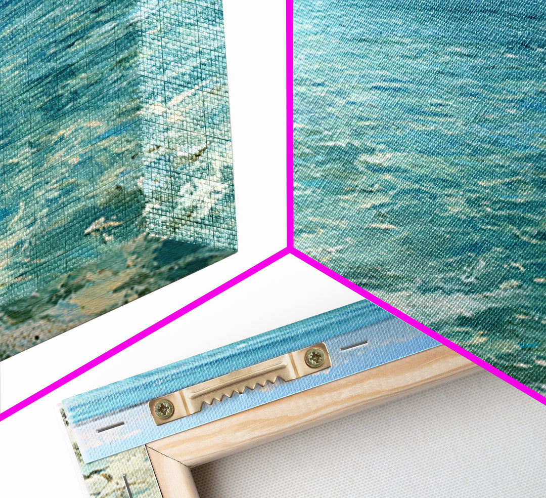 Tropical Lagoon with Transparent Shallows Canvas Print, Seascape Art, Home Decor, Coastal Decor, Oil Painting, Seascape, SEA-2x3-66
