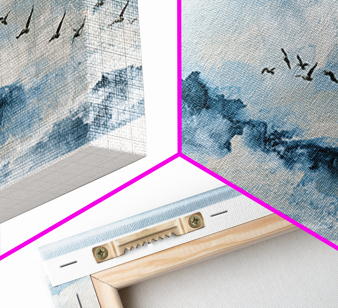 Misty Sea Cliffs Canvas Print, Seascape Art, Living Room Decor, Coastal Decor, Fine Art, Seascape, Gallery Decor, Wall Decor, SEA-3x1-45