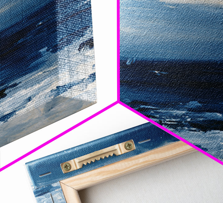Deep Indigo Night Sea Canvas Print, Seascape Art, Abstract Art, Coastal Decor, Seascape, Nautical Decor, Coastal Wall Art, SEA-3x2-1