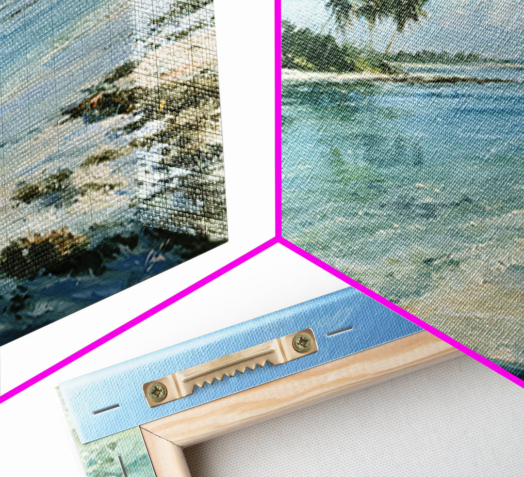 Tropical Lagoon with Transparent Shallows Canvas Print, Seascape Art, Abstract Art, Coastal Decor, Fine Art, Seascape, SEA-3x2-38