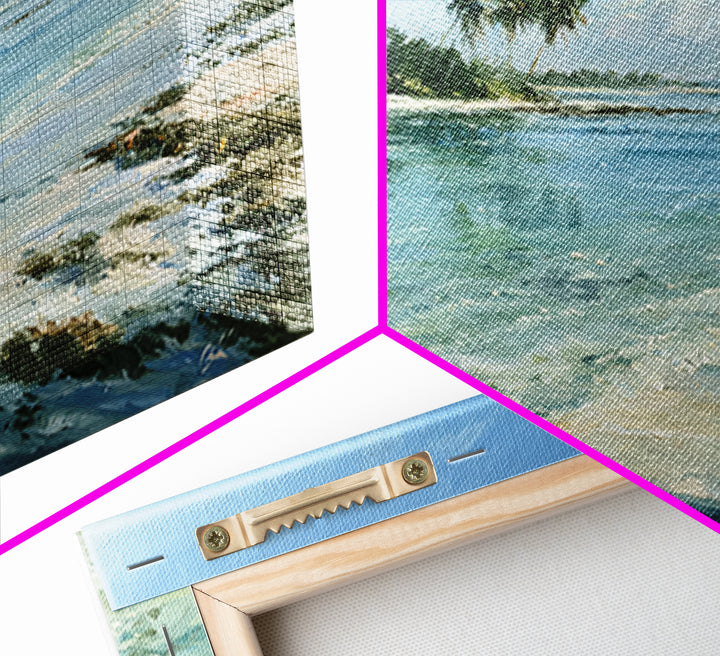 Tropical Lagoon with Transparent Shallows Canvas Print, Seascape Art, Abstract Art, Coastal Decor, Fine Art, Seascape, SEA-3x2-38