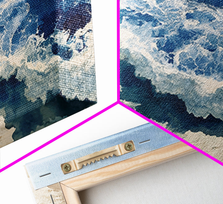 Ocean Foam Patterns from Above Framed Canvas Print, Seascape Art, Gallery Decor, Coastal Decor, Fine Art, Seascape, SEA-3x2-64