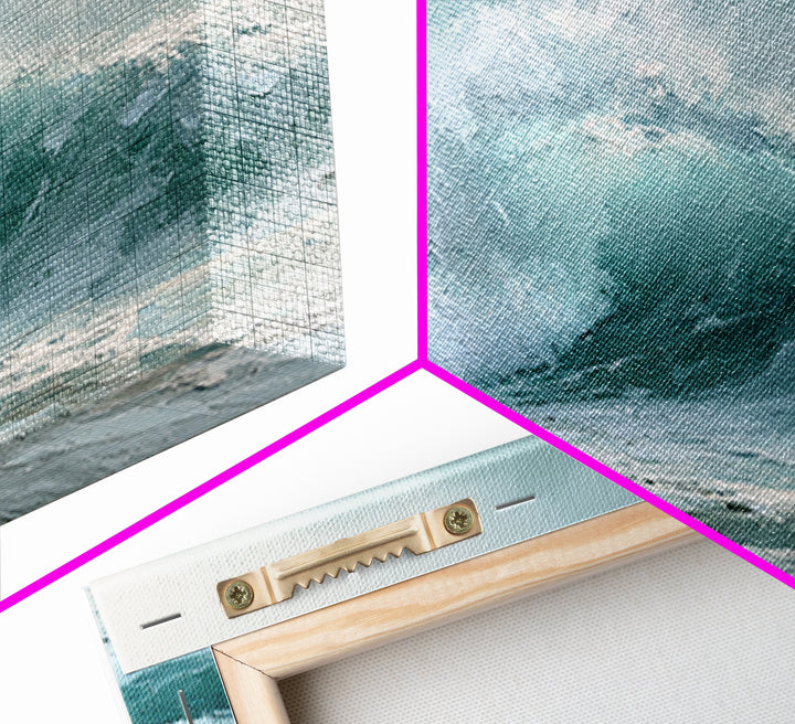 Wild Atlantic Wave Framed Canvas Print, Seascape Art, Living Room Wall Art, Coastal Decor, Seascape, Statement Artwork, SEA-3x2-69