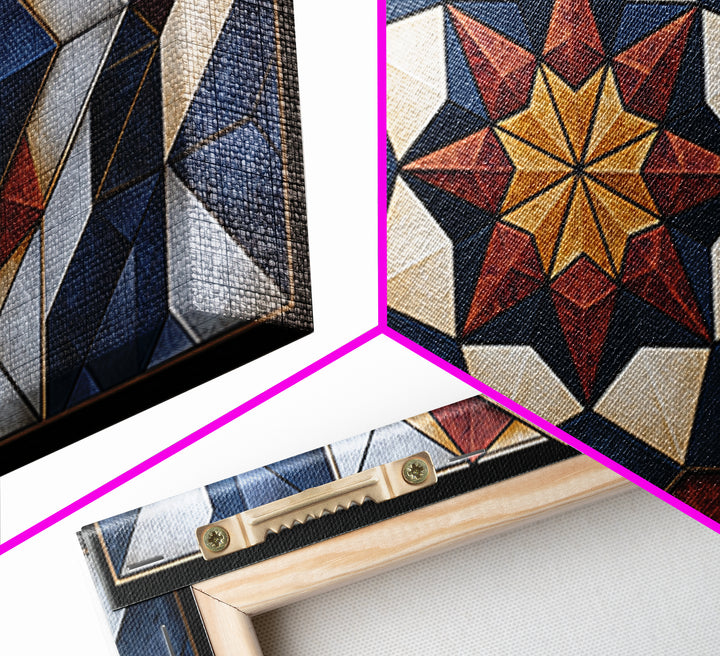 Black and Gold Geometric Rosette Canvas Print, Sacred Geometry Art, Contemporary Art, Living Room Decor, Abstract Art, Geometry, SGA-2x1-32