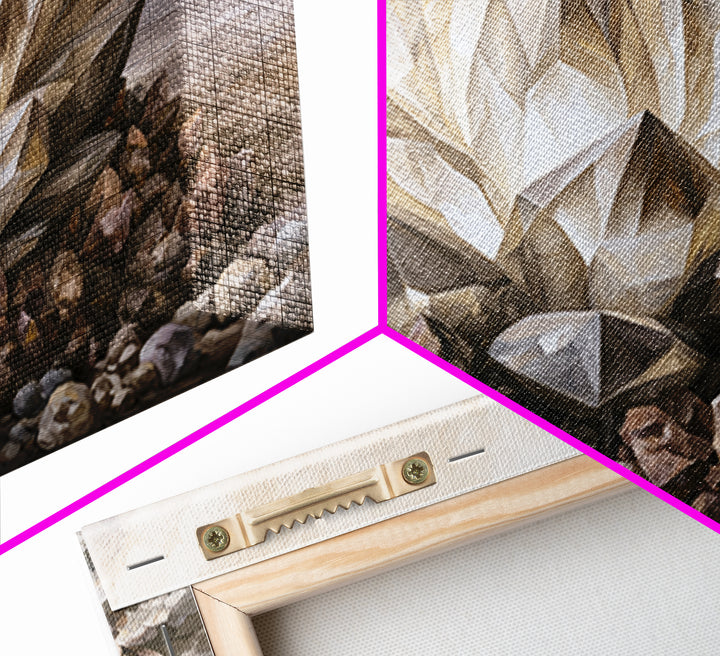 Crystal Lotus Arrangement Canvas Print, Sacred Geometry Art, Neutral Decor, Living Room Decor, Fine Art, Geometry, Wall Decor, SGA-3x2-72