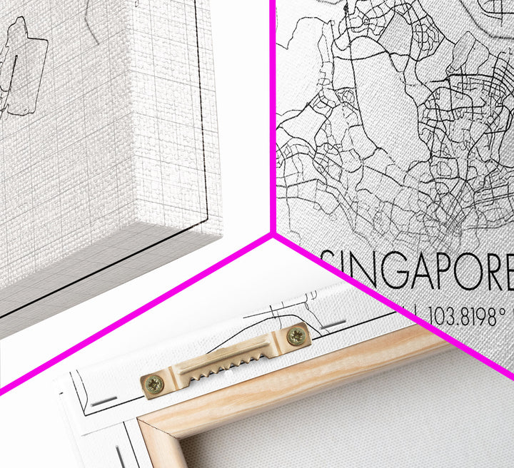 Singapore City Map, Singapore Art, Map Print, Modern Wall Art, Wall Art, Canvas Art, Asian Wall Art, Home Décor Prints, Over Bed Wall Décor