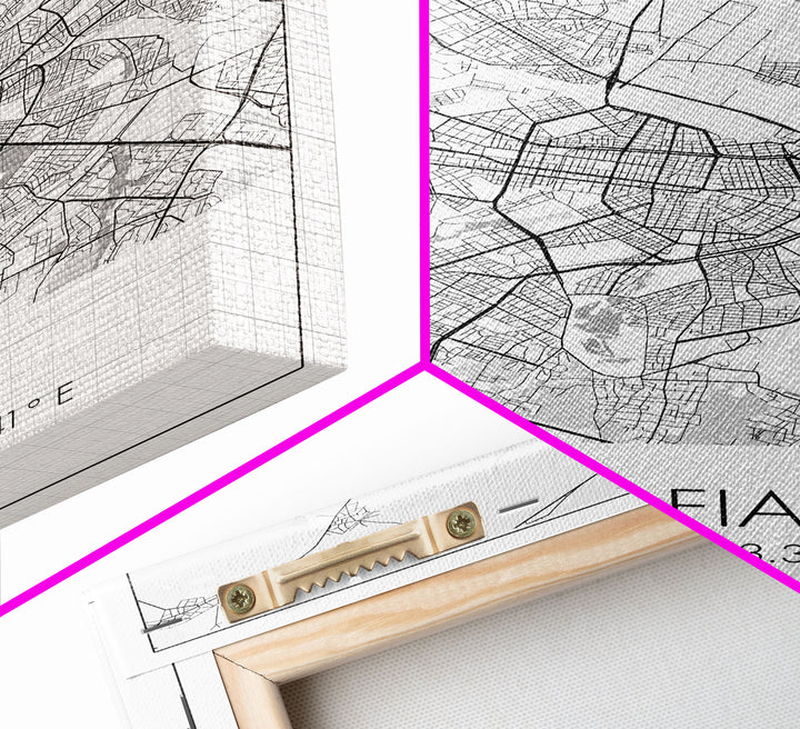 Sofia Street Map, Bulgaria Map, City Map Print, Minimalist Art, Wall Art, Canvas Print, Home Office Wall Art, Friend Gift, Travel Print