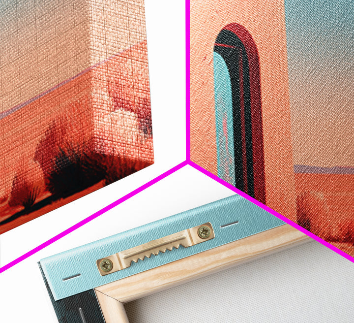 Adobe Doorway with Turquoise Blue Shadow Canvas Print, Southwestern Art, Boho Wall Art, Southwestern Decor, Fine Art, Mesa, SOU-2x1-73