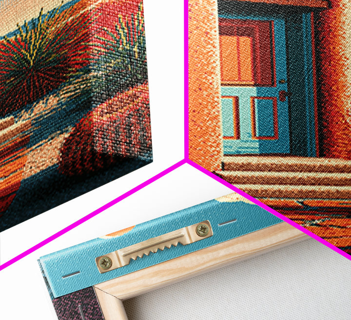 Adobe Doorway with Turquoise Blue Shadow Canvas Print, Southwestern Art, Western Decor, Southwestern Decor, Fine Art, Mesa, SOU-2x3-61