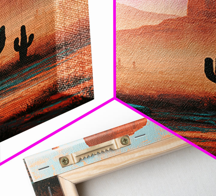 Monument Valley Silhouette Canvas Print, Southwestern Art, Oil Painting, Southwestern Decor, Fine Art, Mesa, Oil Paintings, SOU-2x3-66