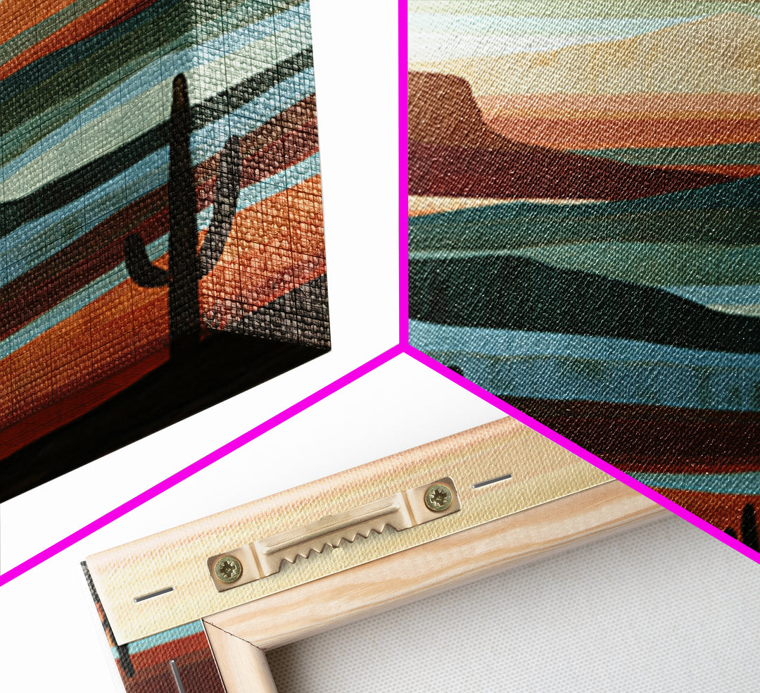 Abstract Canyon Layers Framed Canvas Print, Southwestern Art, Large Wall Art, Southwestern Decor, Mesa, Farmhouse Wall Art, SOU-2x3-74