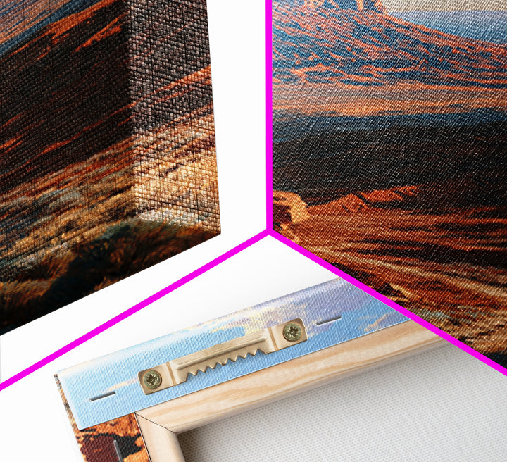 Desert Mesas in Terracotta and Turquoise Canvas Print, Southwestern Art, Original Art, Southwestern Decor, Fine Art, Mesa, SOU-2x3-9