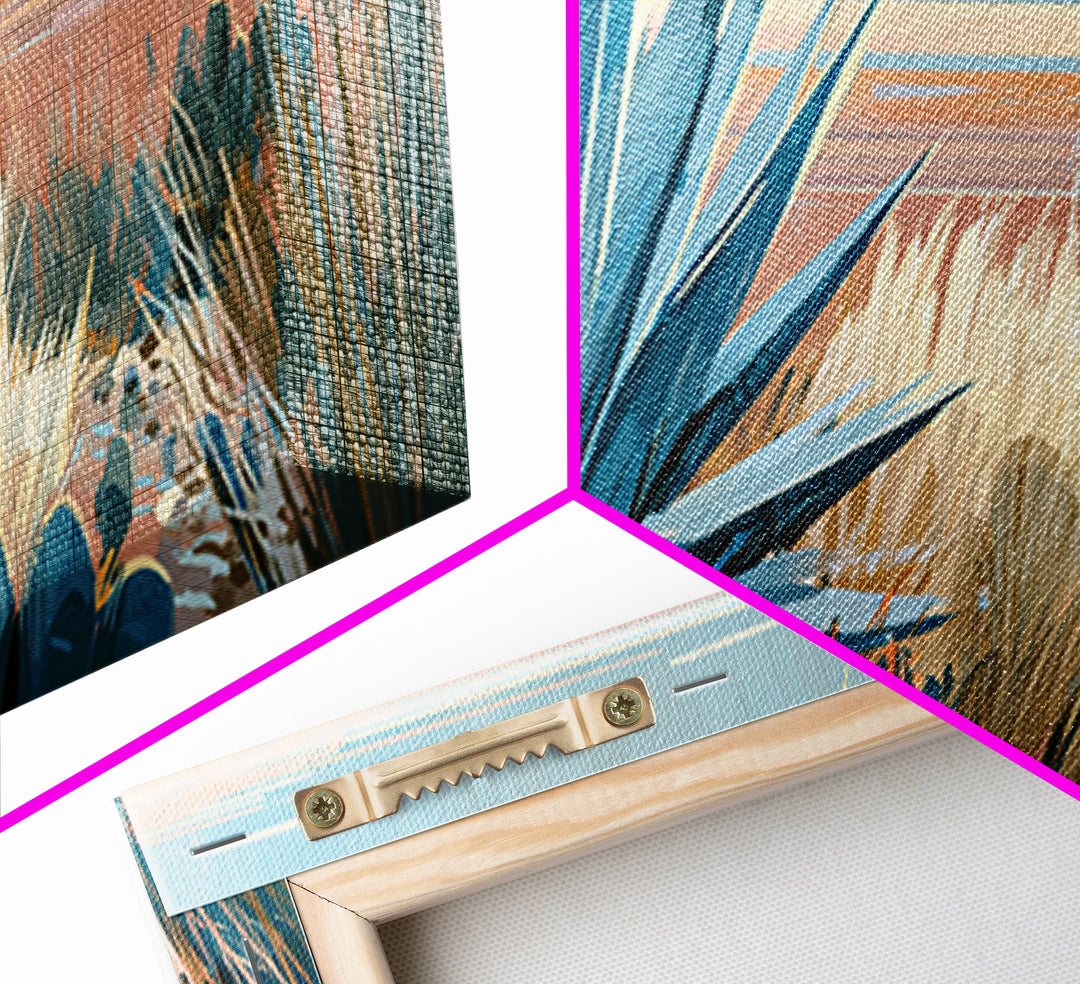 Agave Plant Closeup Canvas Print, Southwestern Art, Farmhouse Wall Art, Southwestern Decor, Oil Painting, Mesa, Fine Art Print, SOU-3x1-29