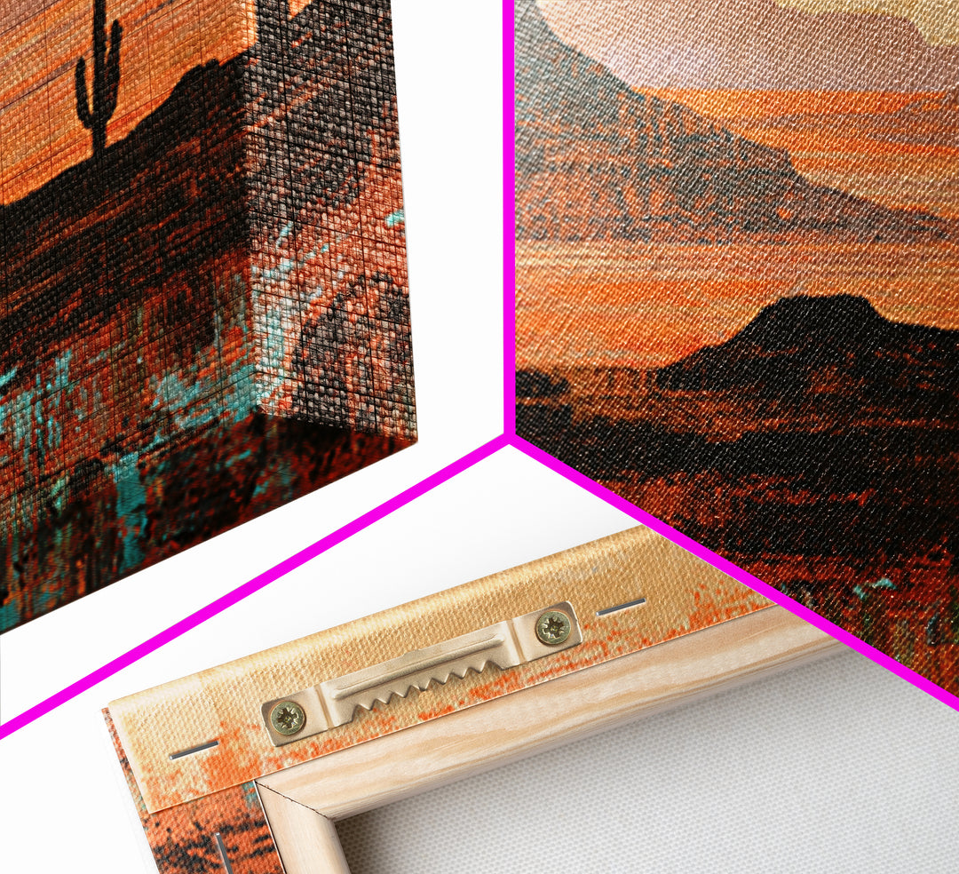 Tribal Blanket Abstract Without Sacred Copying Canvas Print, Southwestern Art, Oil Paintings, Southwestern Decor, Abstract Art, SOU-3x2-66