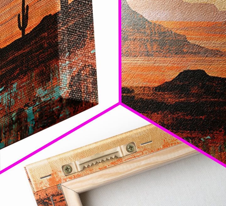 Tribal Blanket Abstract Without Sacred Copying Canvas Print, Southwestern Art, Oil Paintings, Southwestern Decor, Abstract Art, SOU-3x2-66