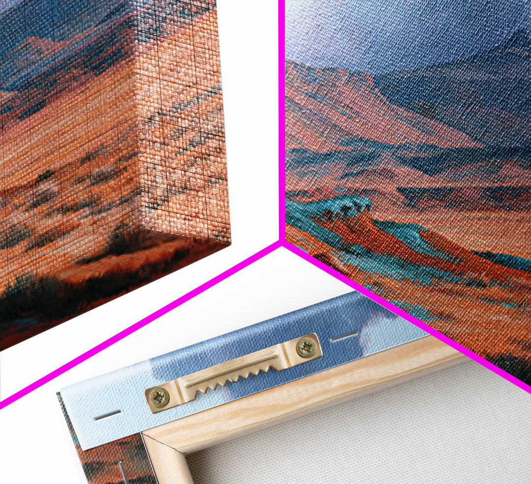 Desert Storm Clouds Canvas Print, Southwestern Art, Southwestern Decor, Oil Painting, Mesa, Boho Decor, Tapestry Wall Art, SOU-3x2-88