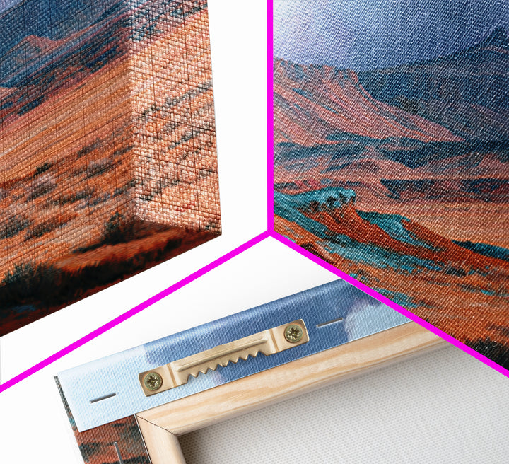 Desert Storm Clouds Canvas Print, Southwestern Art, Southwestern Decor, Oil Painting, Mesa, Boho Decor, Tapestry Wall Art, SOU-3x2-88