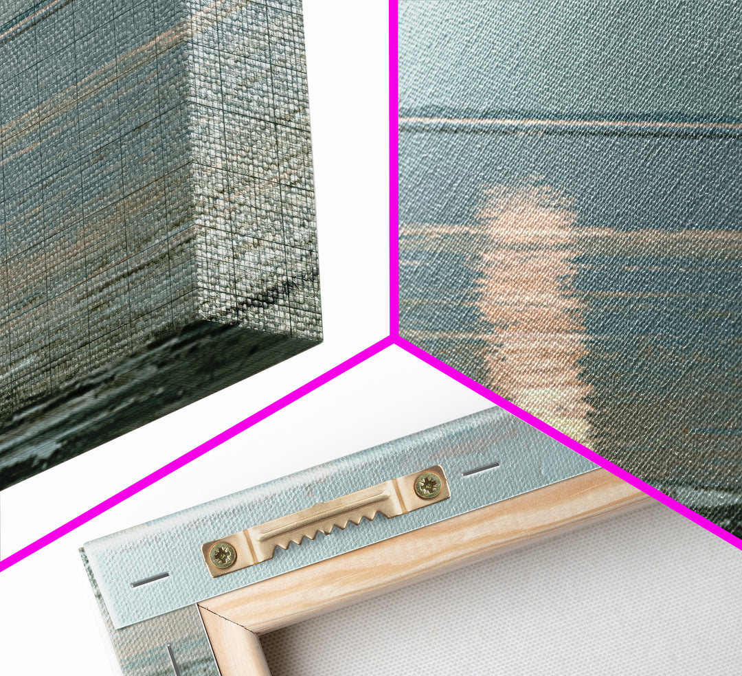 Moonlit Lake Reflection Canvas Print, Spa Art, Abstract, Spa Decor, Watercolor Art, Serenity, City Art, Spa Wall Art, SPA-1x1-23