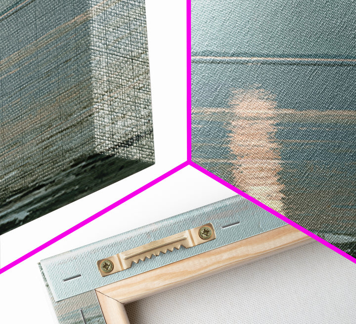 Moonlit Lake Reflection Canvas Print, Spa Art, Abstract, Spa Decor, Watercolor Art, Serenity, City Art, Spa Wall Art, SPA-1x1-23